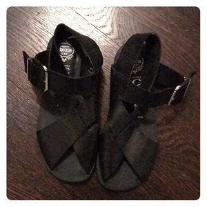 Jeffrey Campbell Ibiza black sandals